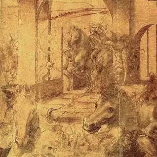 Leonardo da Vinci - Anbetung der Könige