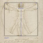 Vitruvianischer Mensch Bildanalyse - Symbolische Winkel und Achtel