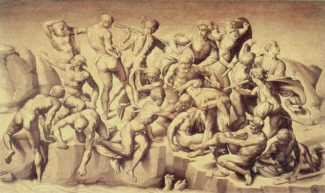 Michelangleo – Schlacht von Cascina (Kopie eines Schülers)