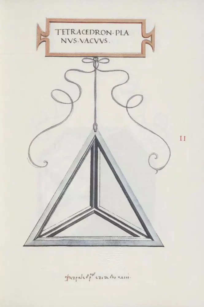 Leonardo da Vinci – Tetraeder für Luca Paciolis Buch Divina Proportione