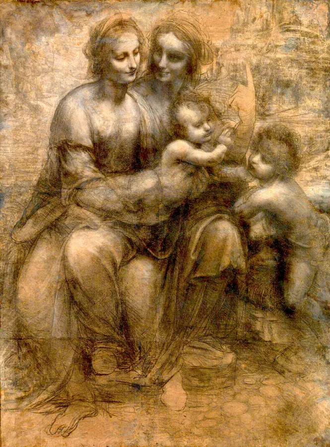 Anna Selbdritt, Burlington House Karton – Leonardo da Vinci