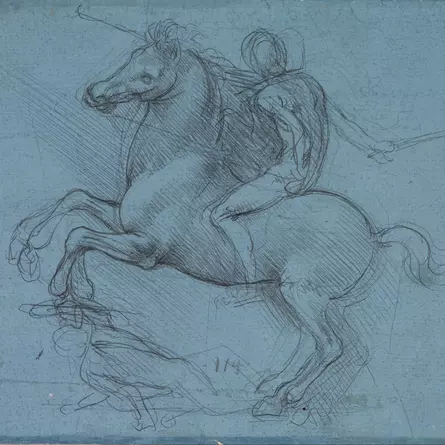 Leonardo da Vinci – Studie zu einem Reiterstandbild
