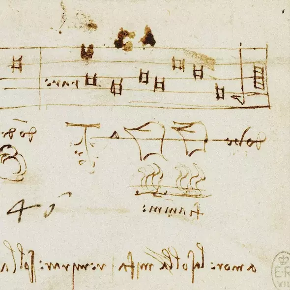 Leonardo da Vinci – Blatt mit Noten