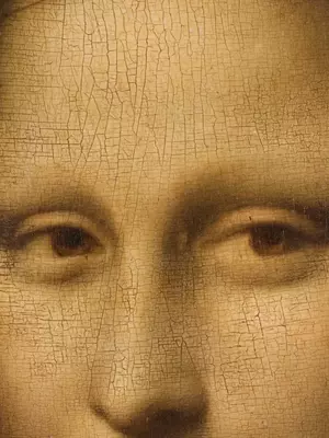 Leonardo da Vincis Mona Lisa – Detail des Gesichts