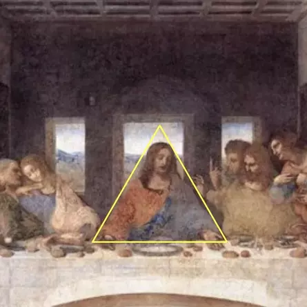 Das letzte Abendmahl Bildanalyse – Gleichseitiges Dreieck