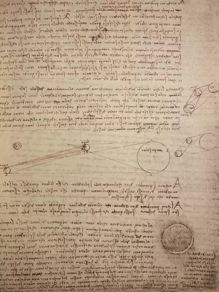 Leonardo da Vinci - astronomische Zeichnung
