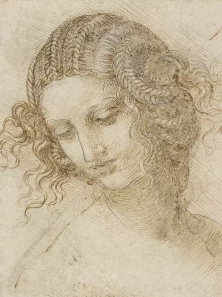 Leonardo da Vinci – Studie eines Frauenkopfes