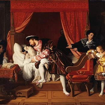 Jean Auguste Dominique Ingres – Der Tod des Leonardo da Vinci, 1818