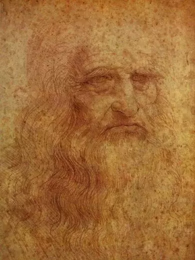 Leonardo da Vinci – Zeichnung eines alten Mannes (Selbstporträt)