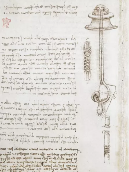 Leonardo da Vincis Erfindungen – Zeichnung eines Schnorchelsystems