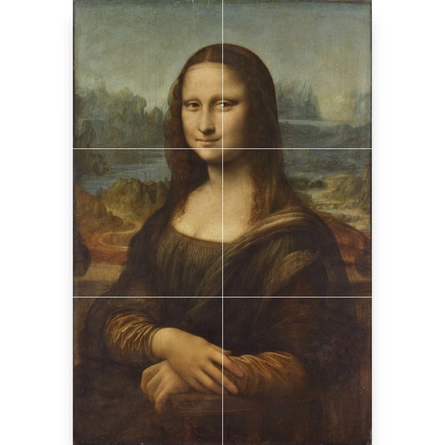 Mona Lisa – Bildanalyse Unterteilung in sechs Quadrate