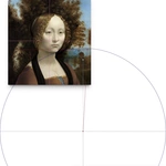 Ginevra de' Benci Bildanalyse – Kreise am Horizont, Konstruktion des Mittelpunkts