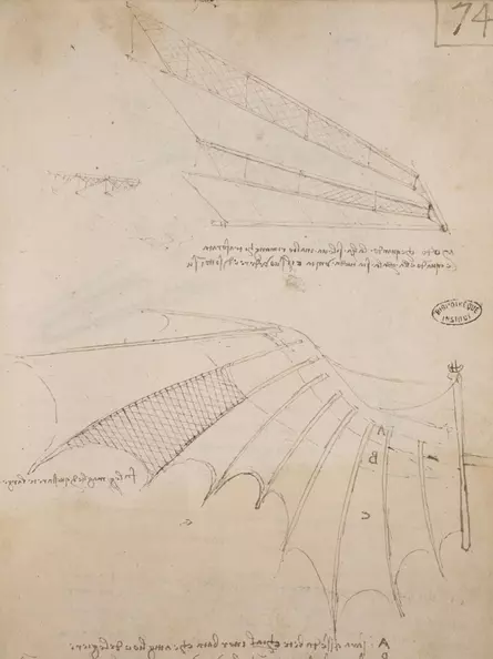 Leonardo da Vincis Erfindungen – Zeichnung bionischer Flügel